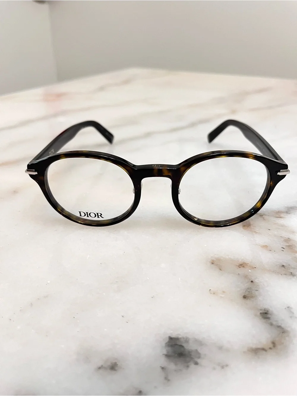 Dior Kids Brown Tortoiseshell Round Glasses